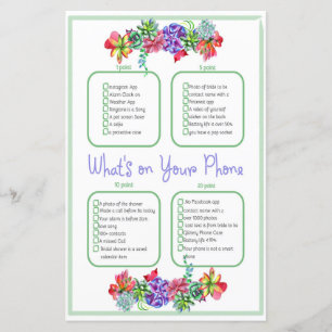 Papier Ce qui se passe sur votre téléphone Baby shower Su