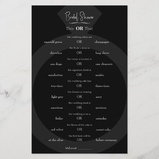 Papier Ceci ou cela - Donner des secrets Mariages (Devant)