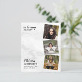 Papier Célébration Budgétaire De La Vie 3 Photo Funéraire (Debout devant)