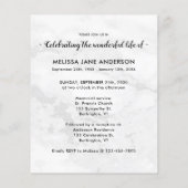 Papier Célébration Budgétaire De La Vie 3 Photo Funéraire (Dos)