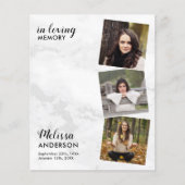 Papier Célébration Budgétaire De La Vie 3 Photo Funéraire (Devant)