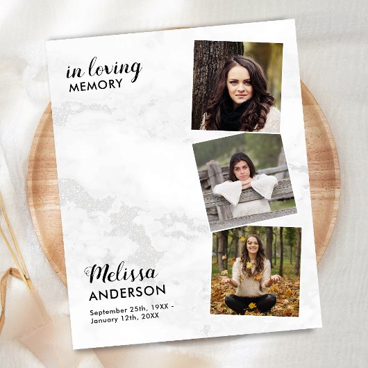 Papier Célébration Budgétaire De La Vie 3 Photo Funéraire