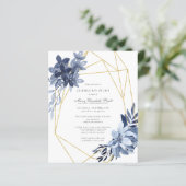 Papier Célébration budgétaire de la vie Dusty Blue Floral (Debout devant)