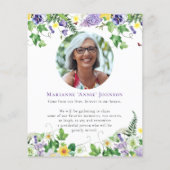 Papier Célébration budgétaire de la vie Funérailles flora (Dos)