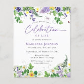 Papier Célébration budgétaire de la vie Funérailles flora (Devant)