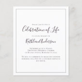 Papier Célébration budgétaire de la vie Invitation | Mini (Devant)