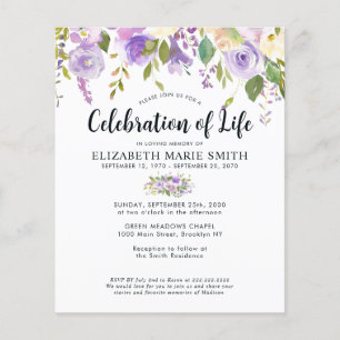 Papier Célébration budgétaire de la vie Purple Floral Fun