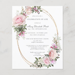 Papier Célébration budgétaire de la vie rose florale Invi