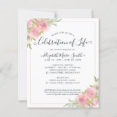 Papier Célébration budgétaire de la vie rose Photo funéra (Devant)