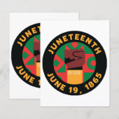 Papier Célébration de Juneteenth commémorant la liberté e (Devant / Derrière)