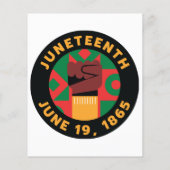 Papier Célébration de Juneteenth commémorant la liberté e (Dos)