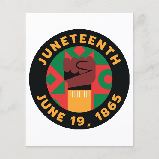 Papier Célébration de Juneteenth commémorant la liberté e (Devant)