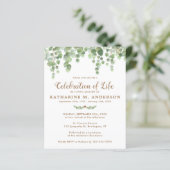 Papier Célébration De La Vie Eucalyptus Invitation De Ver (Debout devant)