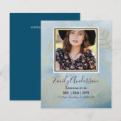 Papier CÉLÉBRATION DE LA VIE Funérailles Memorial PHOTO B (Devant / Derrière)