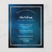 Papier Célébration de la vie funéraire bleu invitation ph (Devant)