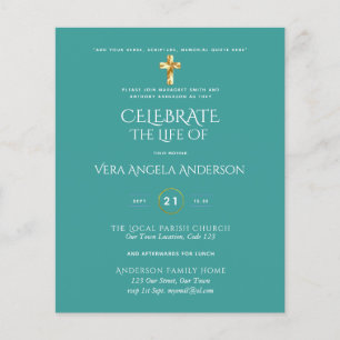 Papier Célébration de la vie Mémorial funéraire catholiqu