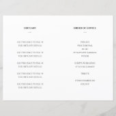 Papier Célébration de la vie White On Black Funeral Progr (Dos)