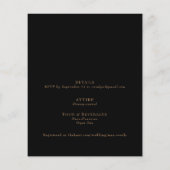 Papier Célébration du Mariage Black & Gold Budget (Dos)