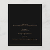 Papier Célébration du Mariage Black & Gold encadré dans l (Dos)