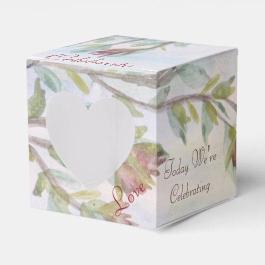 Papier Celebration Hart Box voor Cupcakes Bedankdoosjes (Voorkant Zijde)