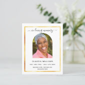 Papier Célébration vie funéraire noir arche photo program (Debout devant)