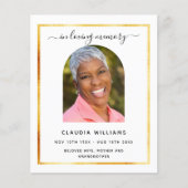 Papier Célébration vie funéraire noir arche photo program (Devant)