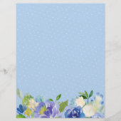 Papier Celebrity Baby Names Jeu Blue Hydrangea Floral (Dos)