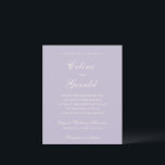 Papier Celine Lilac Élégante invitation de mariage<br><div class="desc">Invitations de mariage classiques avec un design simple et intemporel avec un script élégant et des polices serif traditionnelles.</div>