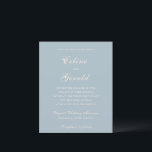 Papier Celine Muted Blue Elegant Wedding Invitation<br><div class="desc">Invitations de mariage classiques avec un design simple et intemporel avec un script élégant et des polices serif traditionnelles.</div>