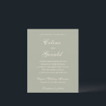 Papier Celine Muted Green Elegant Wedding Invitation<br><div class="desc">Invitations de mariage classiques avec un design simple et intemporel avec un script élégant et des polices serif traditionnelles.</div>