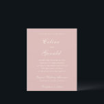 Papier Celine Pink Elegant Wedding Invitation<br><div class="desc">Invitations de mariage classiques avec un design simple et intemporel avec un script élégant et des polices serif traditionnelles.</div>