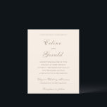 Papier Celine Sandy Neutrals Élégant Mariage Invitation<br><div class="desc">Invitations de mariage classiques avec un design simple et intemporel avec un script élégant et des polices serif traditionnelles.</div>