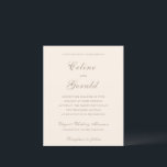 Papier Celine Sandy Neutrals Élégant Mariage Invitation<br><div class="desc">Invitations de mariage classiques avec un design simple et intemporel avec un script élégant et des polices serif traditionnelles.</div>