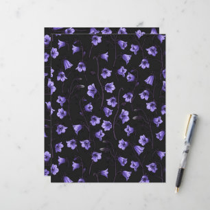Papier Cellules bleues de minuit, cloches, Bellflowers