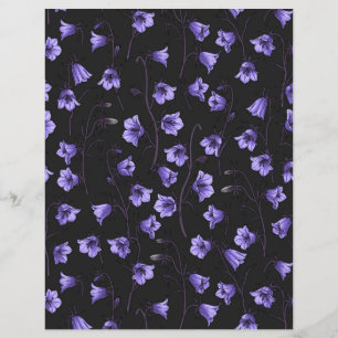 Papier Cellules bleues de minuit, cloches, Bellflowers