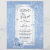 Papier Cendrillon fée Mariage Scroll Invitations (Devant)