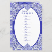 Papier Céramique bleu dentelle de grèce (Devant / Derrière)