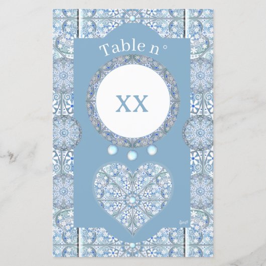 Papier Céramique Lace Bleu clair (Dos)