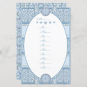 Papier Céramique Lace Bleu clair (Devant / Derrière)