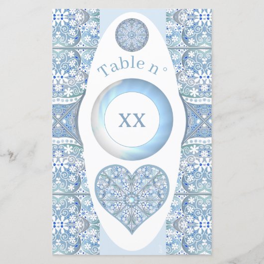 Papier Céramique Lace Bleu clair (Dos)