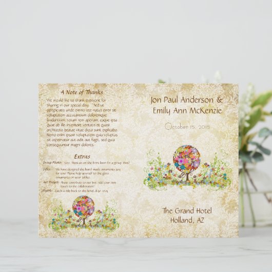 Papier Cercle de Forêt Magique de l'Amour Mariage d'arbre (Debout devant)