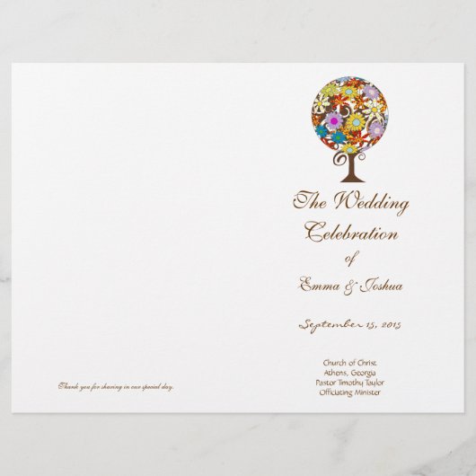 Papier Cercle de Forêt Magique de l'Amour Mariage d'arbre (Devant)