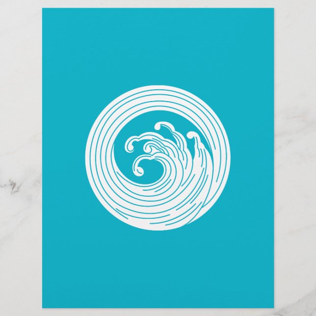 Papier Cercle d'onde en forme de tourbillon (Devant)