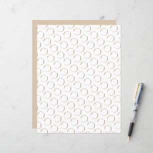 Papier Cercles de café Motif Brown Blanc Matin Amusant