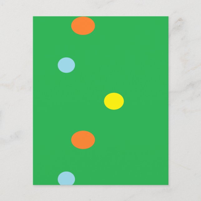 Papier Cercles multicolores sur vert (Devant)