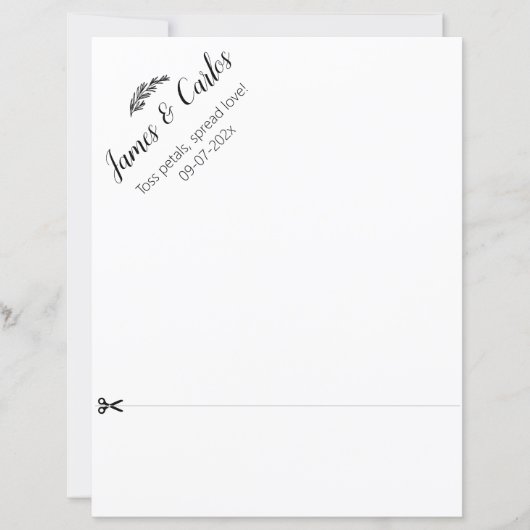 Papier Cérémonie Confetti Toss de mariage Petal Cones (Devant)