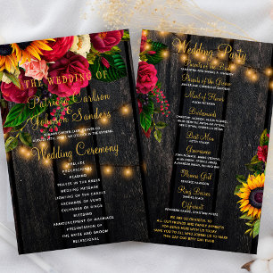 Papier Cérémonie de mariage avec des lumières dorées en b
