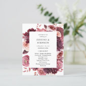 Papier Cérémonie de Mariage Budget Bourgogne & Blush Pink (Debout devant)