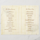 Papier Cérémonie de Mariage des tournesols ruraux Bi Prog (Dos)