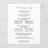 Papier Cérémonie de Mariage Floral Rouge & Orange Budget (Dos)